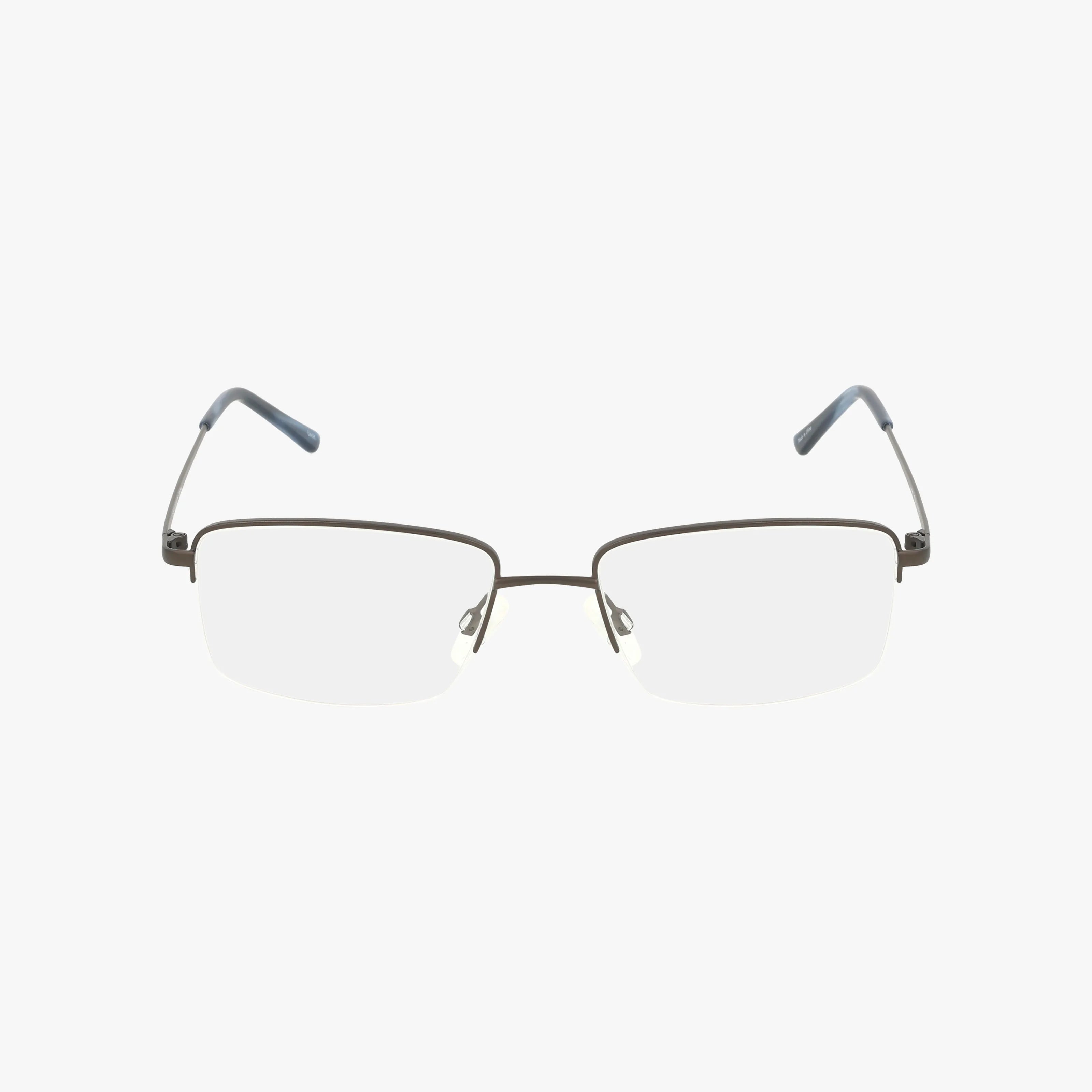 The ANF378 eyeglasses feature rectangular, semi-rimless thin metal frames with black temple tips, offering timeless elegance against a plain white background.
